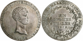 GERMANY. Schwarzburg-Rudolstadt. Taler, 1812-L. Saalfeld Mint. Friedrich Gunther. PCGS Genuine--Cleaned, AU Details.

Dav-912; KM-156; J-32. A boldl...
