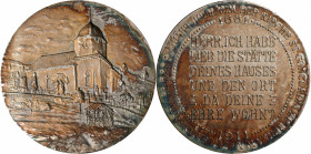 GERMANY. Empire. 300th Anniversary of St. Concordia Church in Ruhla Silver Medal, 1911. By L. C. Lauer. UNCIRCULATED Details. Mount Removal.

Diamet...