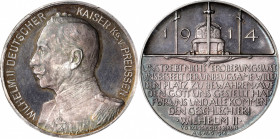 GERMANY. Empire. Wilhelm II Silver Medal, 1914. PCGS SPECIMEN-65.

Zetzmann-2016. Tied for the finest certified by PCGS. This flashy Specimen is ver...
