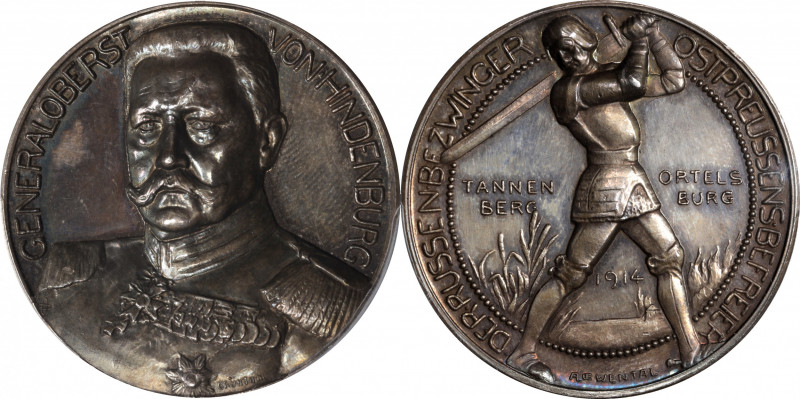 GERMANY. Empire. General Paul von Hindenburg Silver Medal, 1914. PCGS SPECIMEN-6...