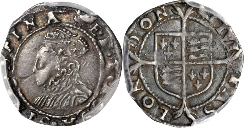 GREAT BRITAIN. Penny, ND (1560-61). London Mint; mm: martlet. Elizabeth I. PCGS ...