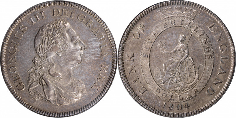 GREAT BRITAIN. Bank Dollar, 1804. Soho (Birmingham) Mint. George III. PCGS AU-53...