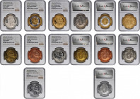 HONDURAS. Septet of Medallic Fantasy Issues (7 Pieces), 1995. All NGC Certified.

Set includes versions in silver, tri-metallic, gilt, brass, copper...