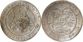 HUNGARY. Taler, 1693-KB. Kremnica Mint. Leopold I. NGC AU-55.

Dav-3263; KM-214.6. Lustrous and flashy, this example features a razor strike and gre...