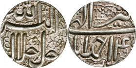 INDIA. Mughal Empire. Rupee, ND (1595-1605). Ahmadabad Mint. Akbar Jalal-ud-din Muhammad (the Great). NGC MS-64.

KM-93.2. This issue from the month...