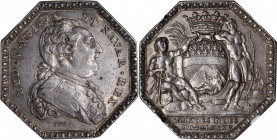 INDIA. French India. Silver Jeton, 1785-Dated. Louis XVI. NGC AU-53.

Lec-10. An Octagonal Jeton measuring 35 mm across, issued for the French Compa...