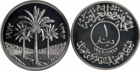 IRAQ. Dinar, AH 1392/1972. PCGS PROOF-69 Cameo.

Km-137. Nearly perfect deep cameo surfaces grace both sides of this commemorative issue from Iraq. ...