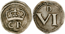 IRELAND. 6 Pence, ND (1643-44). Charles I. PCGS VF-30.

S-6547; KM-59. "Ormonde" type. More strongly struck than most examples of this type, an even...