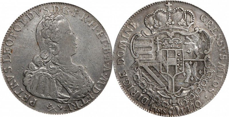 ITALY. Tuscany. Francescone (10 Paoli), 1770. Pietro Leopoldo. PCGS Genuine--Cle...