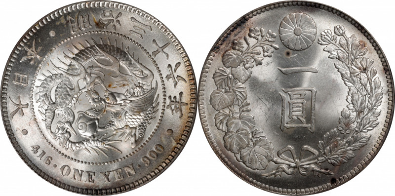 JAPAN. Yen, Year 36 (1903). Osaka Mint. Mutsuhito (Meiji). PCGS MS-64.

KM-Y-A...