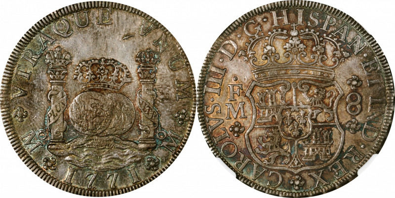 MEXICO. 8 Reales, 1771-Mo FM. Mexico City Mint. Charles III. NGC AU-55.

KM-10...