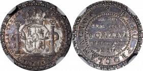 MEXICO. Charles IV/Orizaba Silver Proclamation Medal, 1790. NGC EF-40.

Grove-C-106. A wholesome, sharply struck Medal with strong dark toning, pres...