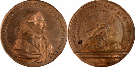 MEXICO. Charles IV/Sombrerete Bronze Proclamation Medal, 1791. NGC MS-64 Red Brown.

Grove-C-209a. By G.A. Gil. Obverse: Rightward facing bust of Ch...