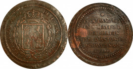 MEXICO. Ferdinand VII/San Mateo de Huichapan Bronze Proclamation Medal, 1809. PCGS Genuine--Environmental Damage, EF Details.

Grove-F-164a. Diamete...
