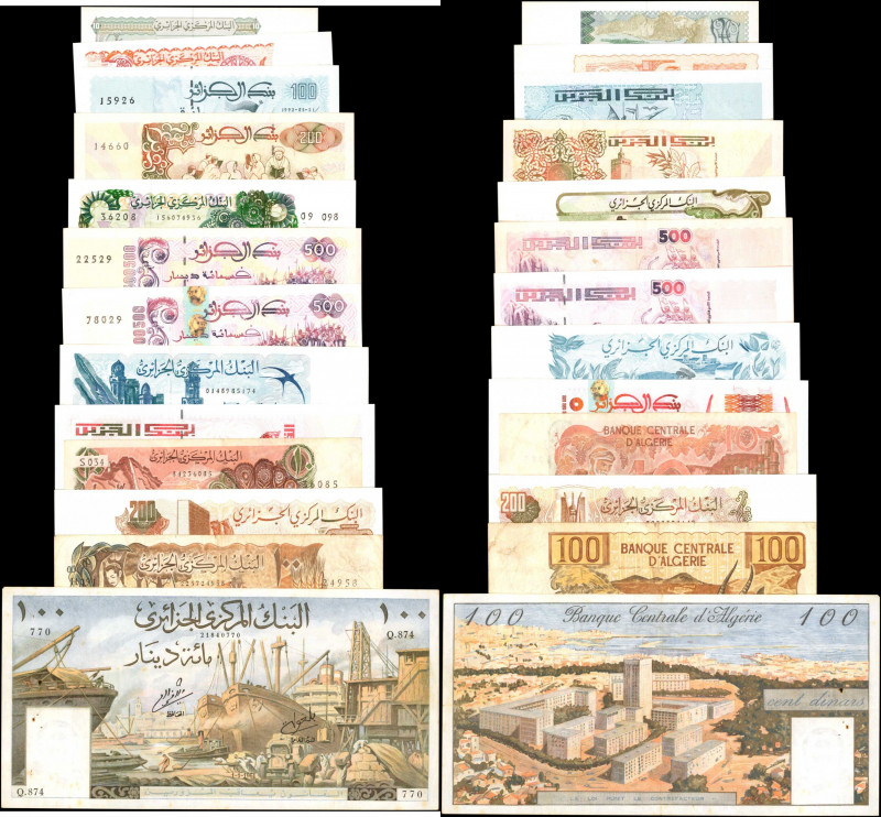 ALGERIA. Lot of (13). Banque Centrale d'Algerie. Mixed Denominations, 1964-1998....