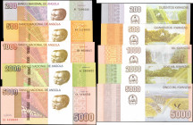 ANGOLA. Lot of (5). Banco Nacional de Angola. 200 to 5000 Kwanzas, 2012. P-154, 155a, 156, 157a & 158a. About Uncirculated to Uncirculated.

Conditi...