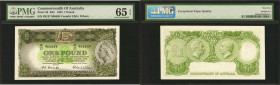 AUSTRALIA. Commonwealth of Australia. 1 Pound, 1953. P-30. PMG Gem Uncirculated 65 EPQ.