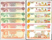 BAHAMAS. Lot of (6). Mixed Banks. 1/2, 1, 3 & 5 Dollars, 1965-74. P-17a, 26a, 27a, 28a, 35b & 37b. Very Fine to Uncirculated.

Condition ranges from...