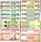BAHAMAS. Lot of (9). The Central Bank of the Bahamas. 1/2, 1, 3 & 5 Dollars, 1996 to 2015. P-42a, 43a, 44a, 52a, 57a, 68a, 70, 71 & 71A. Very Fine to ...