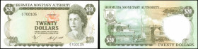 BERMUDA. Bermuda Monetary Authority. 20 Dollars, 1984. P-31c. Low Serial Number. Uncirculated.

Serial number " A/2 700105."

From the Ricardo Col...