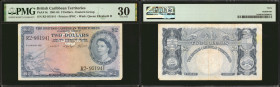 BRITISH CARIBBEAN TERRITORIES. The British Caribbean Territories Eastern Group. 2 Dollars, 1961-64. P-8c. PMG Very Fine 30.

Printed by BWC. Waterma...