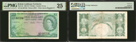 BRITISH CARIBBEAN TERRITORIES. The British Caribbean Territories Eastern Group. 5 Dollars, 1961-64. P-9c. PMG Very Fine 25.

PMG comments "Foreign S...