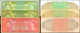 BRITISH HONDURAS. Lot of (3). The Government of British Honduras. 1 & 5 Dollars, 1970-73. P-Various. Fine to About Uncirculated.

Damage/issues are ...