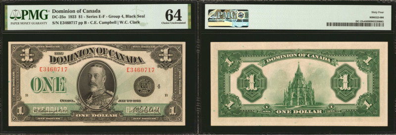 CANADA. Dominion of Canada. 1 Dollar, 1923. DC-25o. PMG Choice Uncirculated 64....