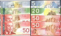 CANADA. Lot of (4). Mixed Banks. 5, 20 & 50 Dollars, ND. BC-62b, 64a, 65a & 65b. Uncirculated.

From the Ricardo Collection.