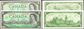 CANADA. Lot of (2). Bank of Canada. 1 Dollar, 1954-67. P-74b* & 84b*. Uncirculated.