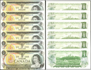CANADA. Lot of (6). Bank of Canada. 1 Dollar, 1973. P-85a & 85a*. Uncirculated.

Included in this lot are a replacement note, and five low serial nu...