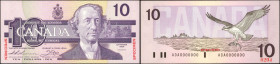 CANADA. Bank of Canada. 10 Dollars, 1989. P-96s. Specimen. Uncirculated.

Red specimen overprints. Specimen No. 0204.