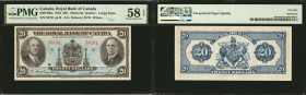 CANADA. Royal Bank of Canada. 20 Dollars, 1935. CH #630-18-06a. PMG Choice About Uncirculated 58 EPQ.

Montreal, Quebec. Large signatures variety. S...