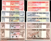 CAPE VERDE. Lot of (6). Banco de Cabo Verde. 100, 500 & 1000 Escudos, ND. P-54a, 54s, 55a, 55s, 56a & 56s. Uncirculated.

From the Ricardo Collectio...