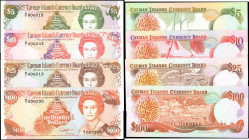 CAYMAN ISLANDS. Lot of (4). Cayman Islands Currency Board. 5, 10, 25 & 100 Dollars, 1991. P-12a, 13a, 14 & 15. Uncirculated.

A grouping of low seri...