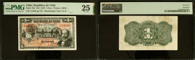 CHILE. Republica de Chile. 1 Peso, 1911-1919. P-15b. PMG Very Fine 25.