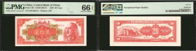CHINA--REPUBLIC. Lot of (2). Central Bank of China. 20 Yuan, 1948. P-401. Consecutive. PMG Gem Uncirculated 66 EPQ.