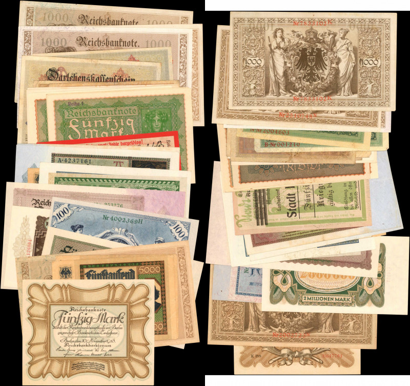 GERMANY. Lot of (30). Mixed Banks. Mixed Denominations, Mixed Dates. P-Various. ...