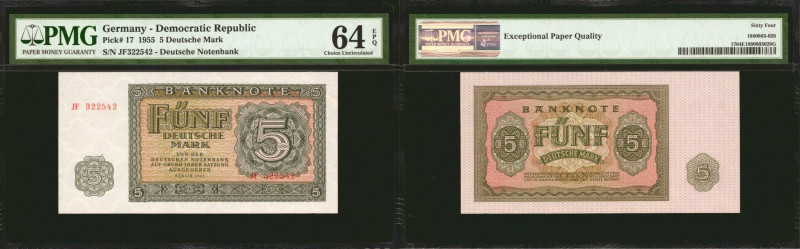 GERMANY, DEMOCRATIC REPUBLIC. Lot of (4). Deutsche Notenbank. 5 Mark, 5 & 20 Deu...