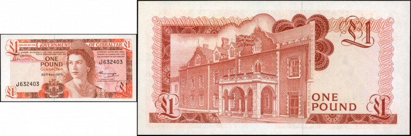 GIBRALTAR. Government of Gibraltar. 1 Pound, 1975. P-20a. Uncirculated.