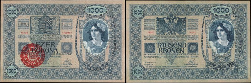 HUNGARY. Hungarian Treasury. 1000 Korona, 1902 (ND 1920). P-31. Extremely Fine.