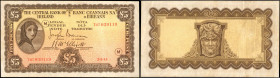 IRELAND. Central Bank of Ireland. 5 Pounds, 1944. P-3D. Very Fine.

Code letter "M".