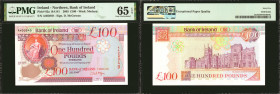 IRELAND, NORTHERN. Bank of Ireland. 100 Pounds, 2005. P-82a. PMG Gem Uncirculated 65 EPQ.