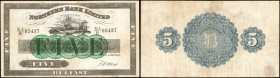 IRELAND, NORTHERN. Northern Bank Limited. 5 Pounds, 1940. P-180 b. Very Fine.

Pinholes and stains are noticed.