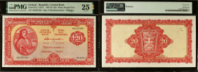 IRELAND, REPUBLIC. Central Bank. 20 Pounds, 1961-65. P-67a. PMG Very Fine 25.

PMG comments "Pinholes."