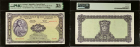 IRELAND, REPUBLIC. Central Bank. 50 Pounds, 1970-75. P-68b. PMG Choice Very Fine 35.

Dated 4-11-70. Signature combination of T.K. Whitaker and C.H....