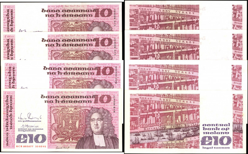 IRELAND, REPUBLIC. Lot of (4). Central Bank of Ireland. 10 Pounds, 1978-91. P-72...