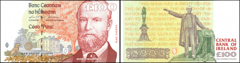 IRELAND, REPUBLIC. Central Bank of Ireland. 100 Pounds, 1996. P-79. Uncirculated...