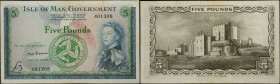 ISLE OF MAN. Isle of Man Government. 5 Pounds, 1967. P-26b. Very Fine.

Signature #2. Offered here in Very Fine condition.