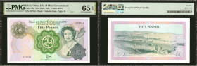 ISLE OF MAN. Isle of Man Government. 50 Pounds, ND (1983). P-39a. PMG Gem Uncirculated 65 EPQ.